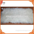 Bleached white curly Tibet lamb fur plate